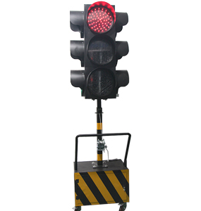 Solar-Powered Triple-Head  Mobile Traffic Signals